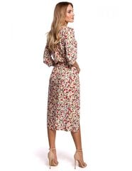 Платье миди с разрезом спереди M519 - модель 5, бежевое цена и информация | Платья | kaup24.ee