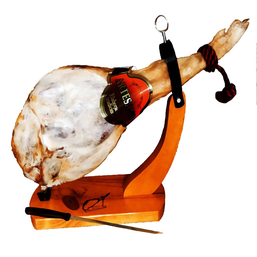 Jamon Reserva vinnutatud sink, 5,4kg-5,8kg + noaga alus Gondola hind ja info | Lihatooted | kaup24.ee