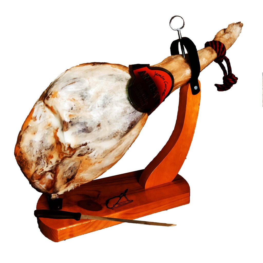 Jamon Reserva vinnutatud sink, 5,4kg-5,8kg + noaga alus Gondola hind ja info | Lihatooted | kaup24.ee