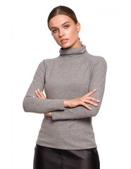 S278 Kõrge kaelusega pluus- hall Grey XXL hind ja info | Naiste kampsunid | kaup24.ee