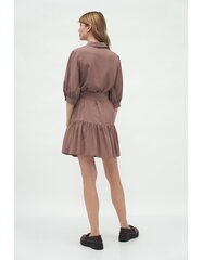 Viskoosst kleit mokka-fritüüriga - S179 hind ja info | Kleidid | kaup24.ee