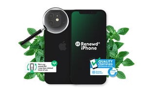 Renewd® iPhone 12 64GB Black hind ja info | Mobiiltelefonid | kaup24.ee