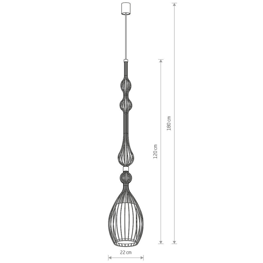 Nowodvorski Lighting rippvalgusti 8864 Abi Black L цена и информация | Rippvalgustid | kaup24.ee