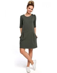 M422 Kleit kaarega - khaki hind ja info | Kleidid | kaup24.ee