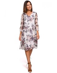 S214 Sifonkist kleit alandatud vöökohaga - mudel 1 hind ja info | Kleidid | kaup24.ee