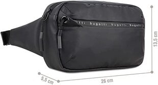 Bugatti Blanc Bum Bag для мужчин и женщин Поясная сумка для путешествий, повседневной жизни и спорта, черная цена и информация | Мужские сумки | kaup24.ee