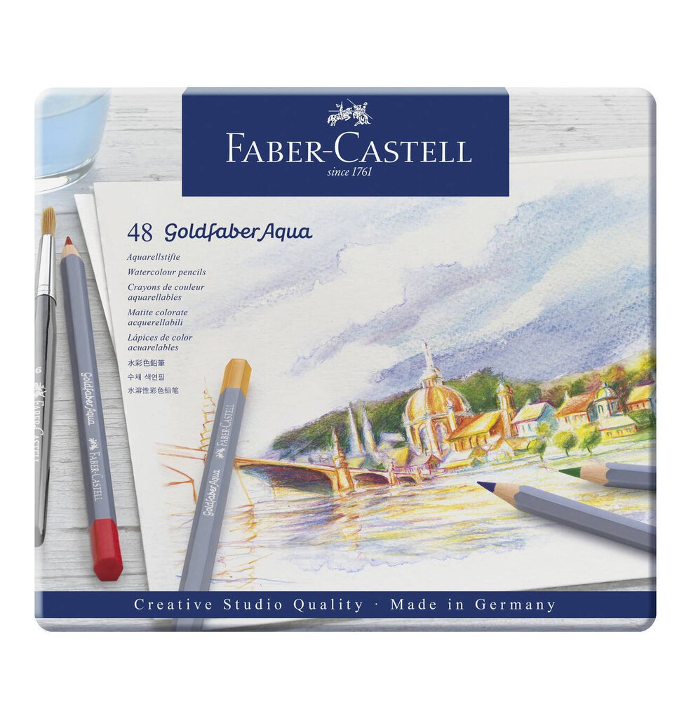 Faber-Castell - Goldfaber akvarellid karbis, 48 tk цена и информация | Kunstitarbed, voolimise tarvikud | kaup24.ee