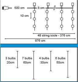 Jõulutuled Xmas Icicle 240LED, 230V цена и информация | Jõulutuled | kaup24.ee