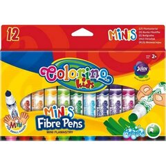 Colorino Kids Mini фломастеры 12 цветов, 32117PTR цена и информация | Принадлежности для рисования, лепки | kaup24.ee