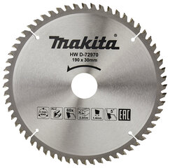 T.C.T hammastega saeketas alumiiniumi lõikamiseks 190 X 2.2 X 30 mm 5° T60 Makita D-72970 цена и информация | Механические инструменты | kaup24.ee