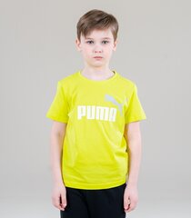 Puma laste T-särk 586985*29, kollane/valge 4064535440386 hind ja info | Poiste särgid | kaup24.ee