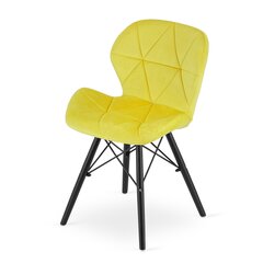 Набор из 4 обеденных стульев Lago, желтый/черный цена и информация | Стулья для кухни и столовой | kaup24.ee