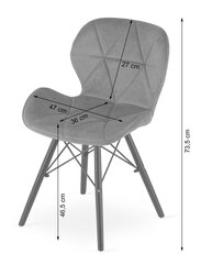 Набор из 4 обеденных стульев Lago, зеленый/черный цена и информация | Стулья для кухни и столовой | kaup24.ee