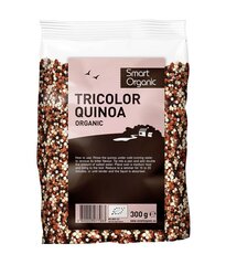 Kolmevärviline kinoa (quinoa) Smart Organic, 300 g цена и информация | Орехи, сухофрукты, семечки | kaup24.ee