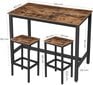 Laua ja tooli komplekt Vasagle must, pruun hind ja info | Söögilauakomplektid | kaup24.ee