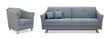 Pehme mööbli komplekt 3 + 1 Bonari, hall hind ja info | Diivanid ja diivanvoodid | kaup24.ee