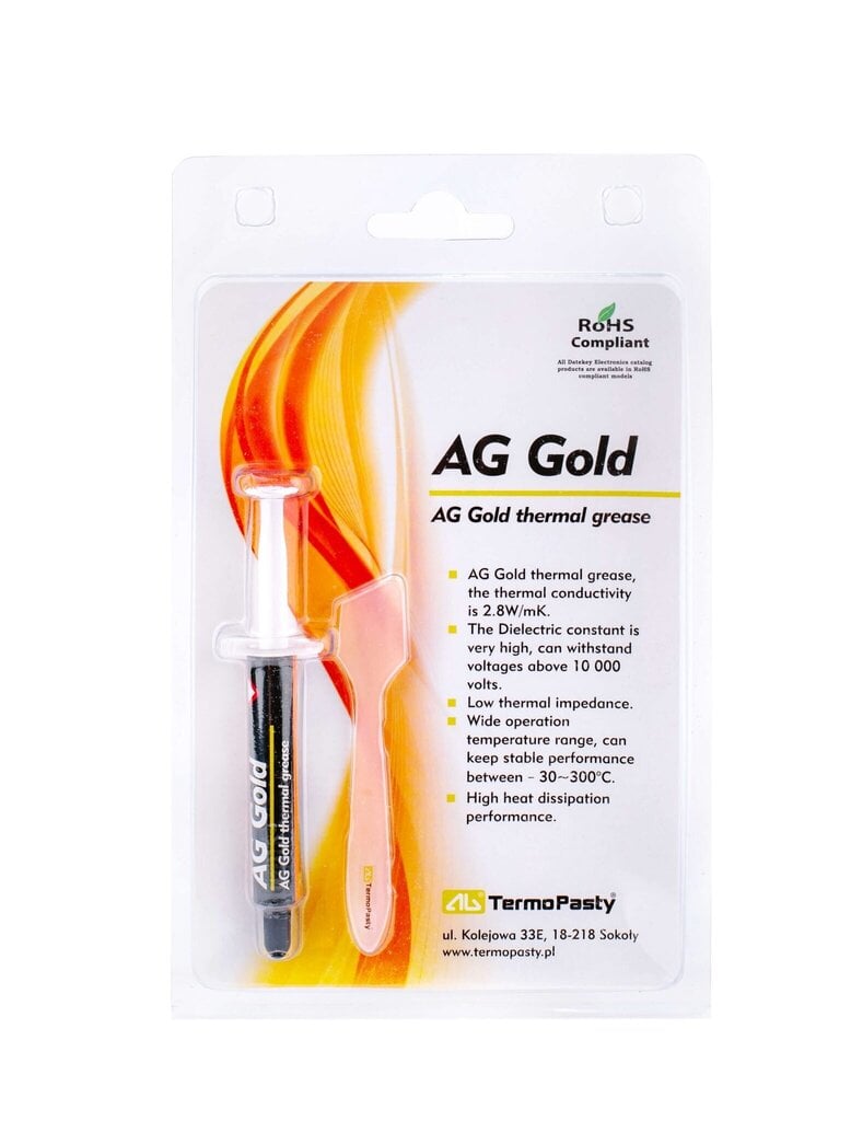 AG Gold 3g 2.8W/mK hind ja info | Termopastad | kaup24.ee