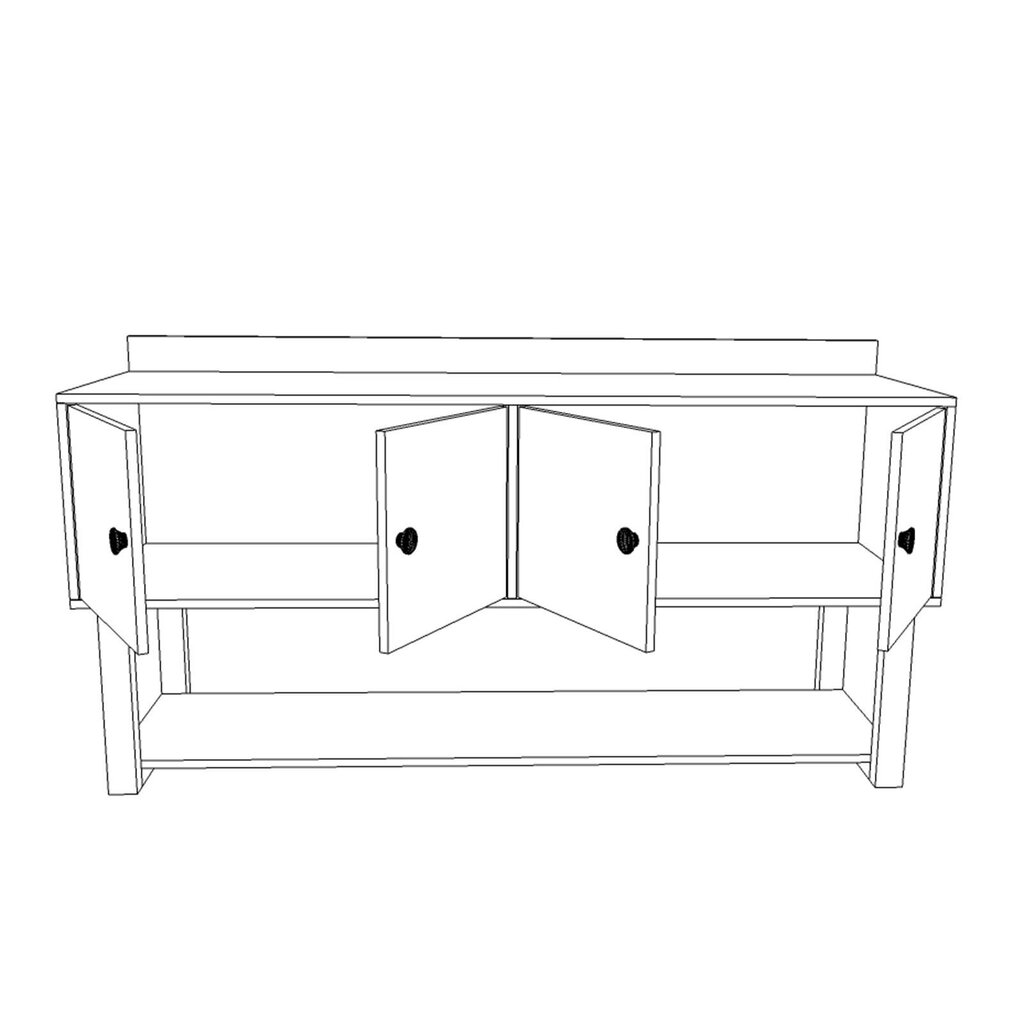 Konsool Kalune Design MN04, pruun/hall hind ja info | Konsoollauad | kaup24.ee