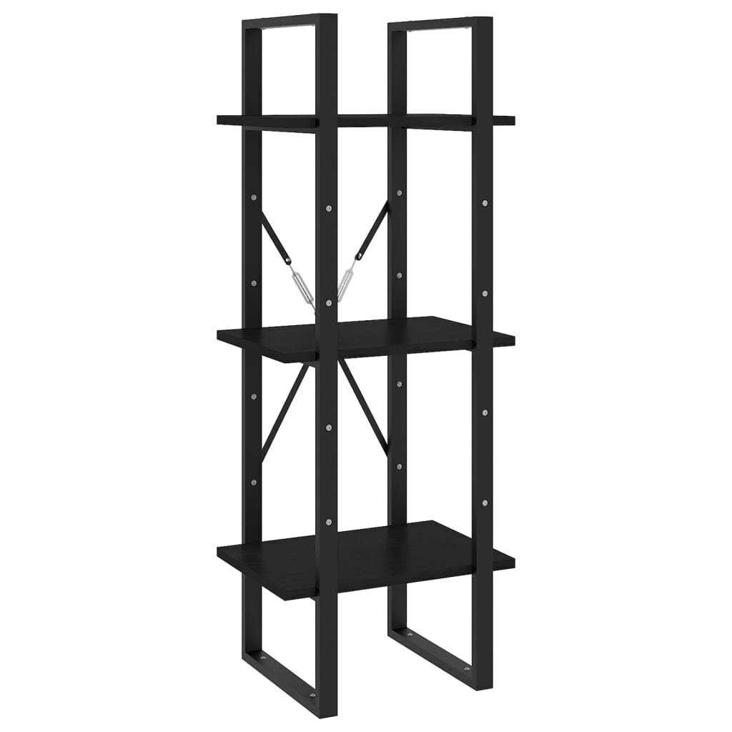 vidaXL 5-korruseline raamaturiiul, must, 40 x 30 x 175 cm, männipuit hind ja info | Riiulid | kaup24.ee