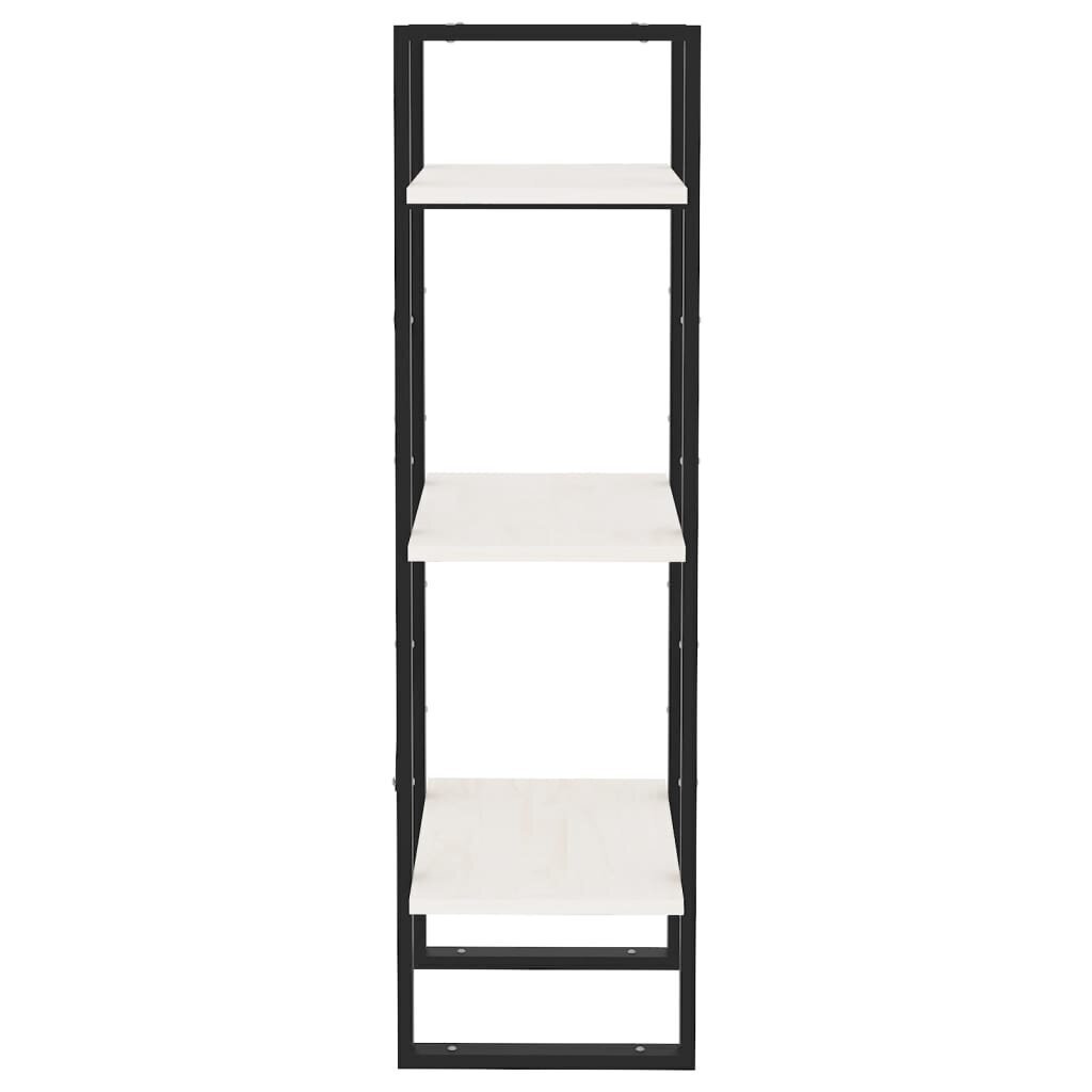 vidaXL 3-korruseline raamaturiiul, 40x30x105 cm, valge, männipuit hind ja info | Riiulid | kaup24.ee