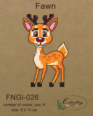 Набор для вышивания Embroidery Craft Олененок FBNGI-026 цена и информация | Принадлежности для вышивания | kaup24.ee