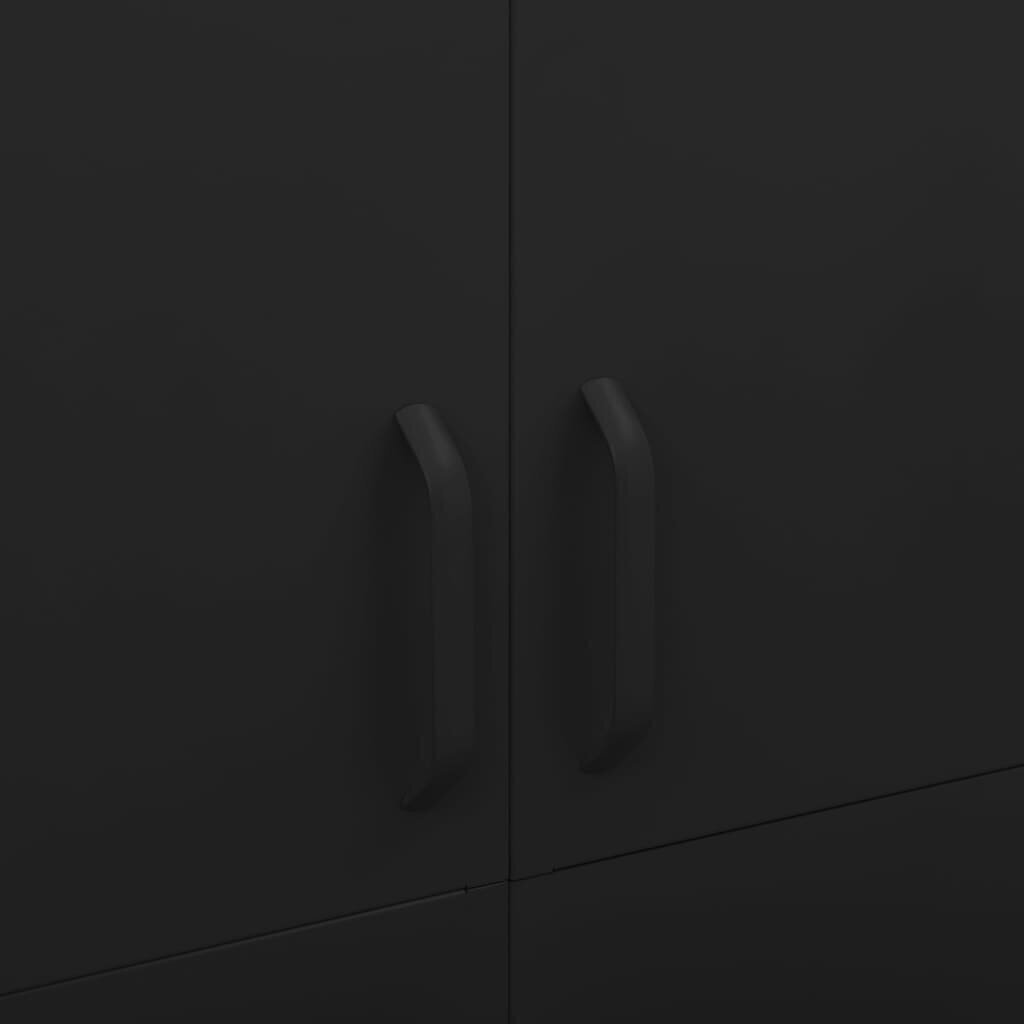 vidaXL garderoob, must, 90 x 50 x 180 cm, teras hind ja info | Kapid | kaup24.ee