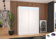 LED valgustusega kapp ADRK Furniture Denver, valge hind ja info | Kapid | kaup24.ee