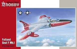 Конструктор Folland Gnat F Mk.I British Single Seaters 1:72 SPECIAL HOBBY SH72322 цена и информация | Развивающий мелкую моторику - кинетический песок KeyCraft NV215 (80 г) детям от 3+ лет, бежевый | kaup24.ee