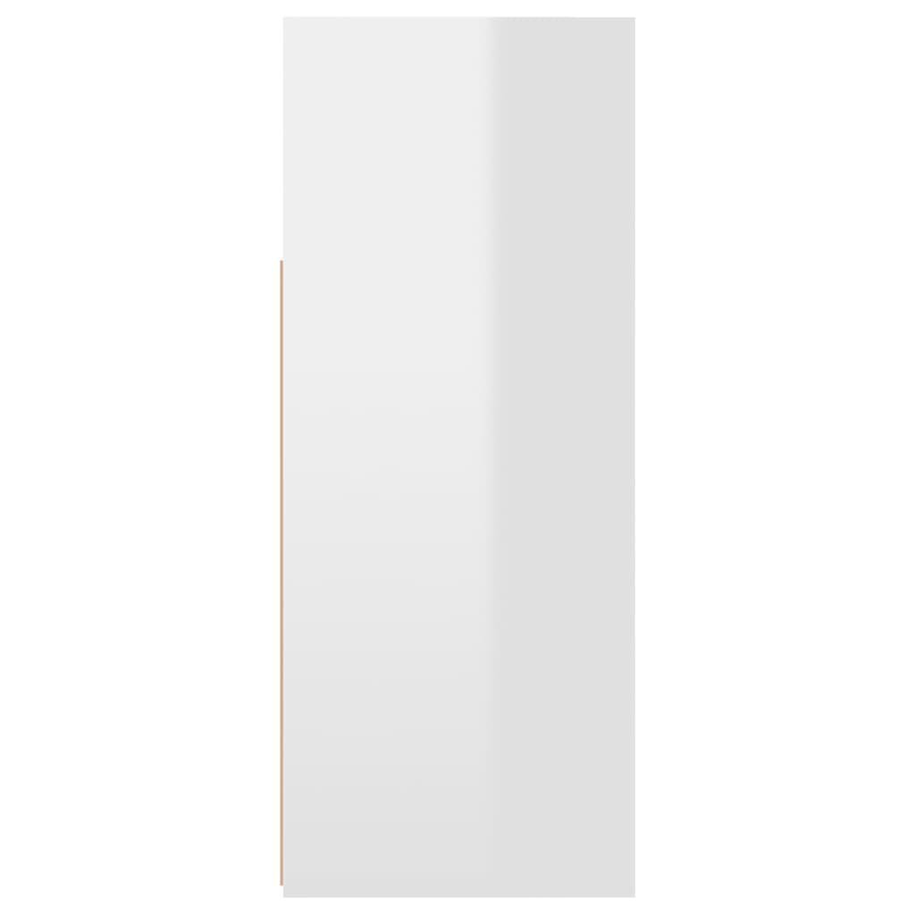 vidaXL puhvetkapp LEDiga, kõrgläikega, valge 115,5x30x75 cm hind ja info | Elutoa väikesed kapid | kaup24.ee