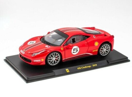 Ferrari 458 Challenge 2010 Red HACHETTE 1:24 цена и информация | Poiste mänguasjad | kaup24.ee