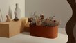 Taimepott Paros, 50 cm x 17 cm x h19 cm, clay hind ja info | Dekoratiivsed lillepotid | kaup24.ee