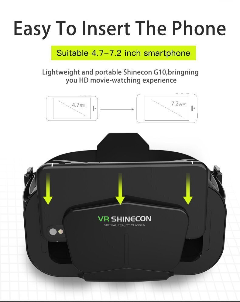 Virtuaalreaalsuse prillid telefonile Shinecon G10 3D hind ja info | Nutiseadmed ja aksessuaarid | kaup24.ee