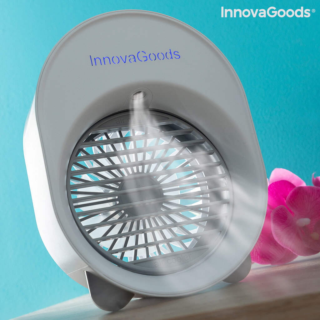 Mini ultraheli õhujahuti-niisutaja LED-iga Koolizer InnovaGoods hind ja info | Ventilaatorid | kaup24.ee