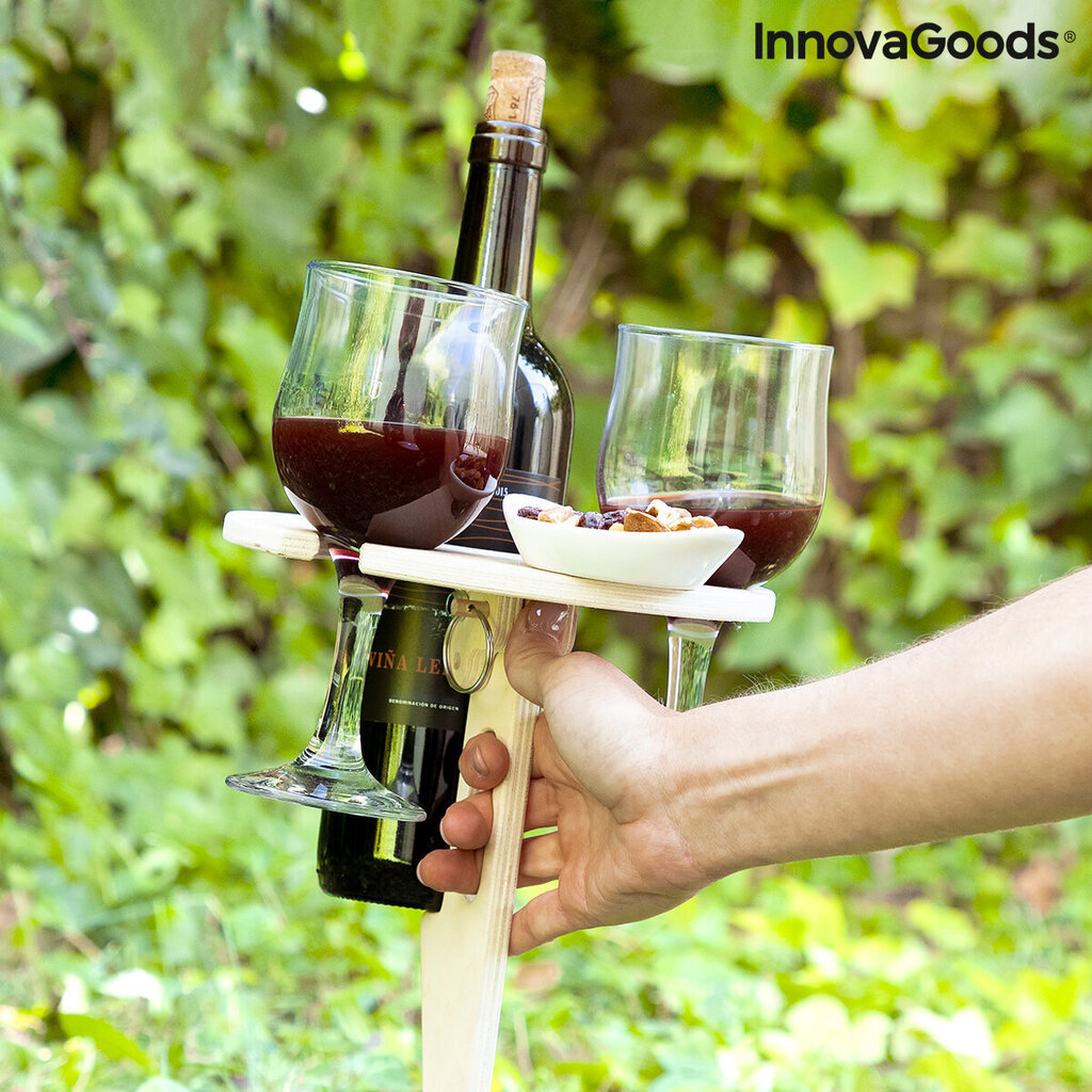 Kokkupandav ja kaasaskantav veinilaud õues kasutamiseks Winnek InnovaGoods цена и информация | Aialauad | kaup24.ee