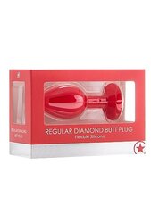 Väike anaaltapp teemantiga Ouch!, punane hind ja info | Anaallelud | kaup24.ee