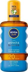 Масло-спрей для загара Nivea Sun SPF20, 200 мл цена и информация | Кремы от загара | kaup24.ee