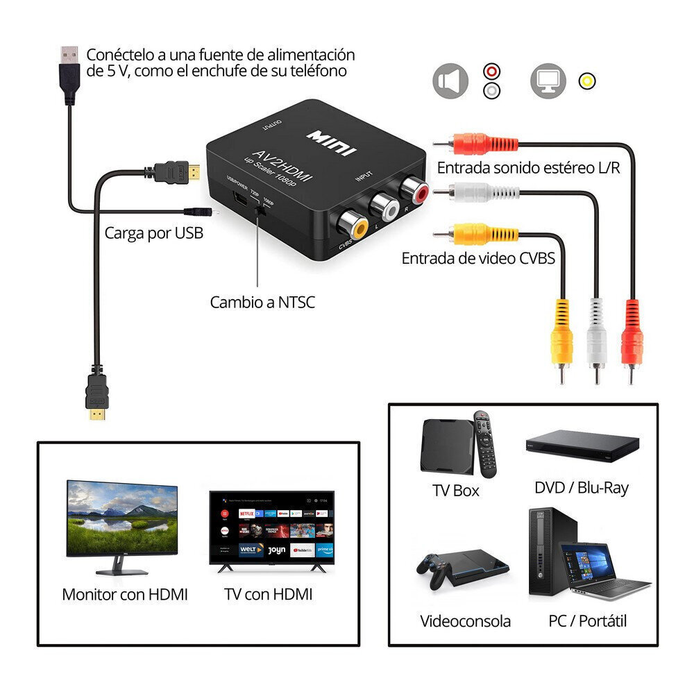 Signal Repeater HDMI 3 x RCA hind ja info | Lisatarvikud fotoaparaatidele | kaup24.ee