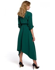 Платье с асимметричным подолом K086, зеленое цена и информация | Платье | kaup24.ee