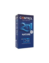 CONTROL DUO NATURA 2-1 SÄILITUSAINE + GEEL 6 ÜHIKUST цена и информация | Презервативы | kaup24.ee