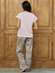 Атласная пижама Lega SP01, розовый/песочный цена и информация | Женские пижамы, ночнушки | kaup24.ee