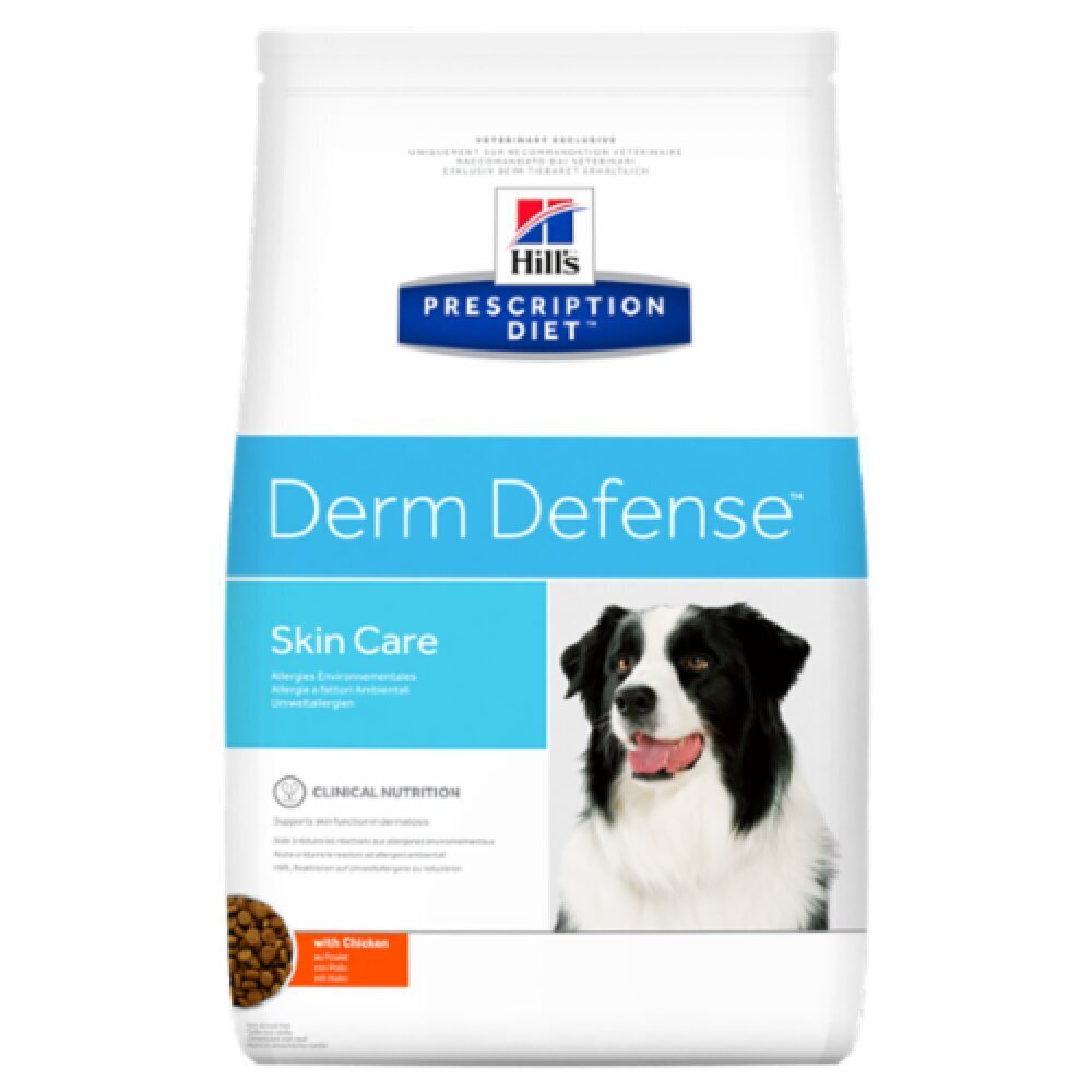 Hill's Prescription Diet Derm Defense Canine kuivtoit koertele kanaga, 12 kg цена и информация | Kuivtoit koertele | kaup24.ee