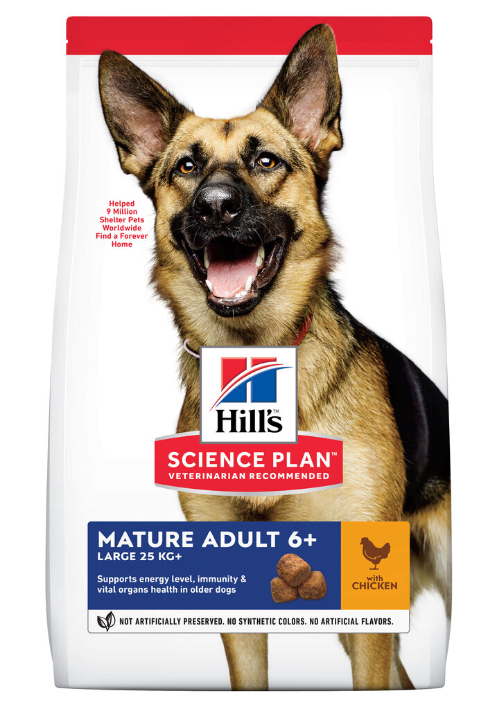 Hill's Sience Plan Large Breed Mature Adult 6+ koeratoit kanaga, 18 kg цена и информация | Kuivtoit koertele | kaup24.ee