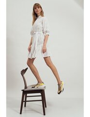 Хлопковое белое платье с воланами - S169 цена и информация | Платья | kaup24.ee