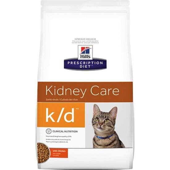 Hill's Prescription Diet k/d kassitoit kanaga, 0,4 kg hind ja info | Kuivtoit kassidele | kaup24.ee