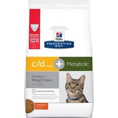 Hill's PRESCRIPTION DIET c/d Urinary Stress + Metabolic kassitoit kanaga, 3 kg hind ja info | Kuivtoit kassidele | kaup24.ee