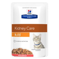 Hill's Prescription Diet k/d Feline Tender Chunks in Gravy lõhega, 12 x 85 g hind ja info | Konservid kassidele | kaup24.ee