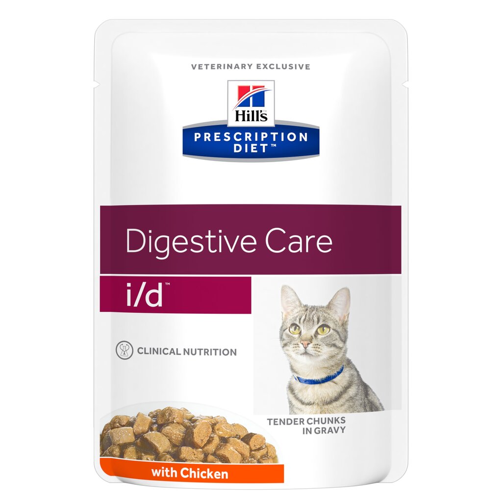 Hill's Prescription Diet i/d Feline Tender Chunks in Gravy kanaga, 12 x 85 g цена и информация | Konservid kassidele | kaup24.ee