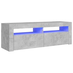 vidaXL telerialus LED-tuledega, betoonhall, 120 x 35 x 40 cm цена и информация | Тумбы под телевизор | kaup24.ee