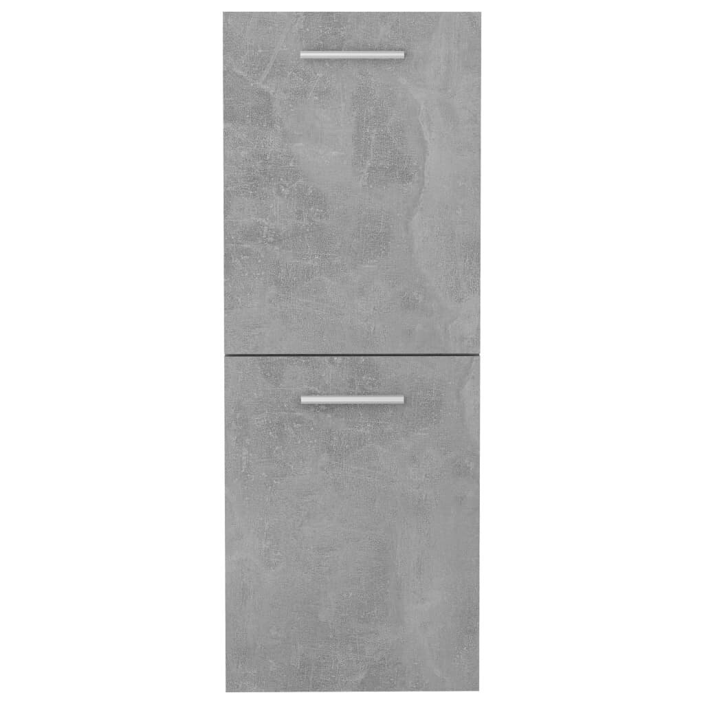 vidaXL vannitoakapp, betoonhall, 30 x 30 x 80 cm, puitlaastplaat hind ja info | Vannitoakapid | kaup24.ee