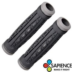 Ручки для велосипедного руля (пара) 128 мм, цвет: серый/чёрный, Sapience (1232) 4205 цена и информация | Велосипедные ручки | kaup24.ee